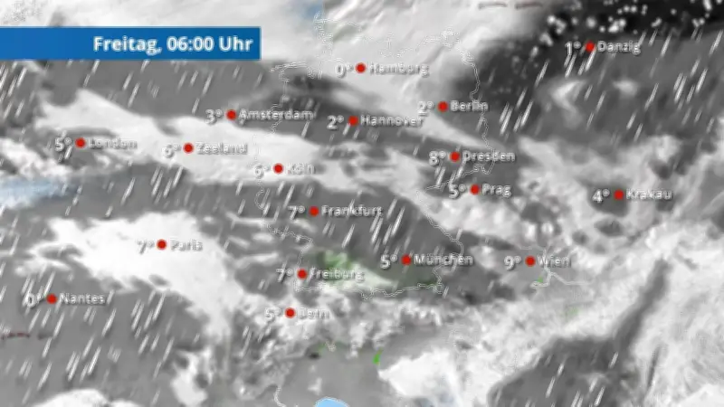 48-Stunden-Wetterfilm: Schnee und Glätte breiten sich deutschlandweit aus