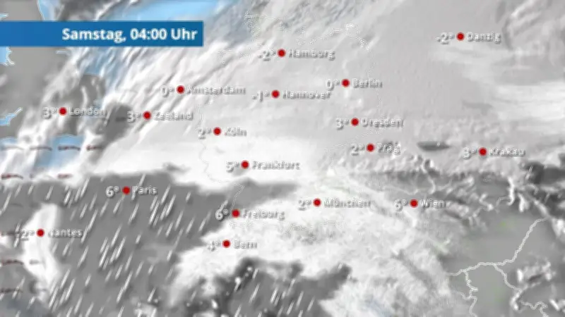 48-Stunden-Wetterprognose: Wolken, Regen und Schnee ziehen über Deutschland