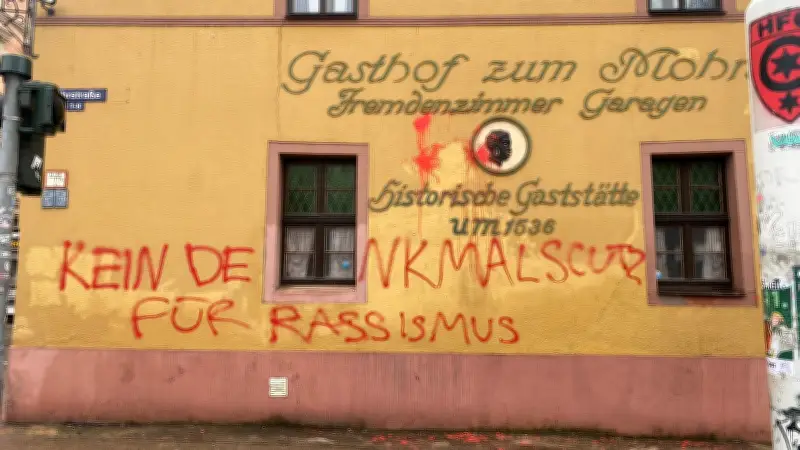Antifaschistischer Verband äußert sich zu Farbattacke auf historischen Gasthof in Halle
