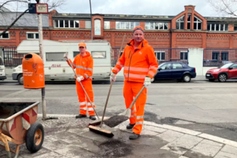 Berliner Stadtreinigung bittet um Mithilfe bei Splittbeseitigung nach Winterwetter