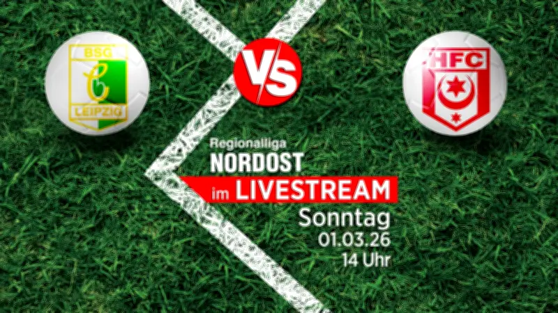 Brisantes Derby in der Regionalliga Nordost: HFC bei Chemie Leipzig im Livestream