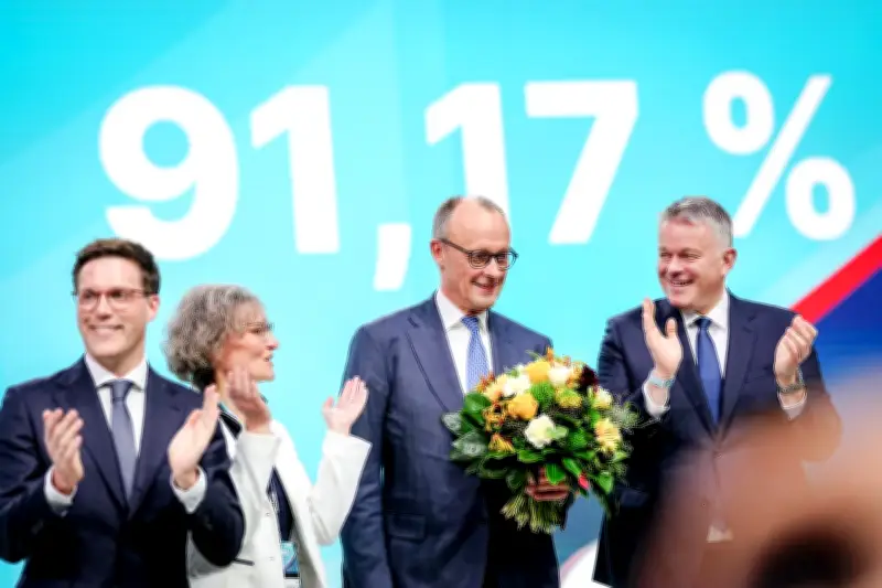 CDU-Parteitag in Stuttgart: Merz erhält mit 91,17 Prozent starkes Votum vor Wahlmarathon