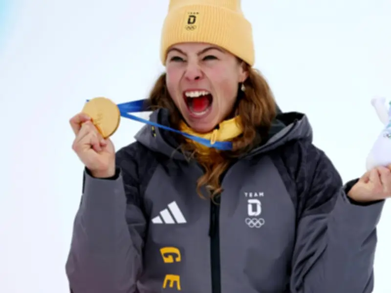 Daniela Maier: Rote Zunge, goldene Medaille bei Olympia im Skicross
