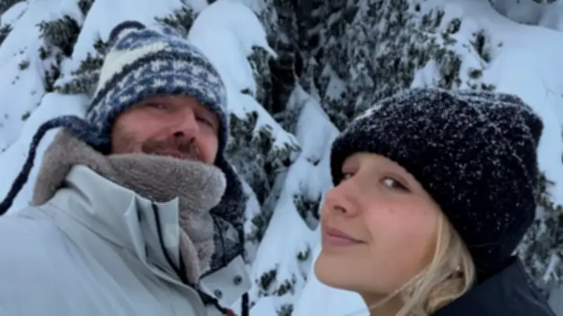 David Beckhams Skiurlaub mit Tochter Harper: Familienzoff-Pause in den französischen Alpen