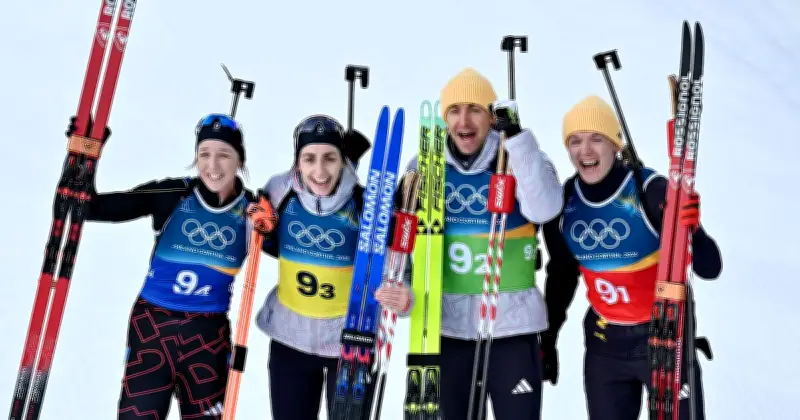 Deutsche Biathlon-Staffel holt historische Olympia-Bronze in Antholz