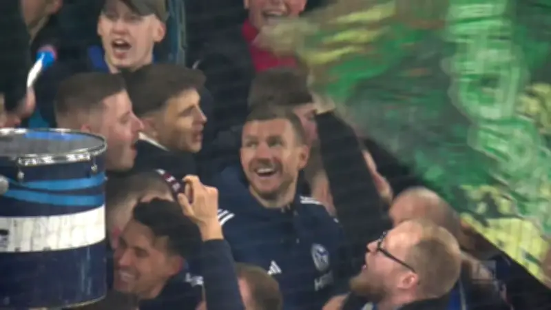 Dzeko feiert Block-Party: Schalke-Fans jubeln nach Heimsieg in der Nordkurve