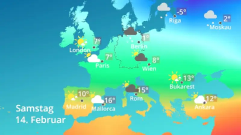 Europa-Wetterprognose: Hitzewellen und Kälteeinbrüche für zehn Tage im Blick