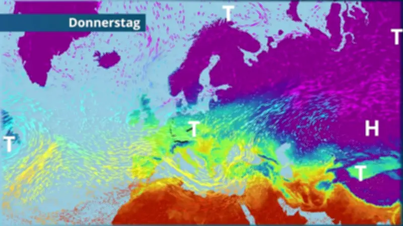 Europäische Wetterprognose: Strömungsfilm zeigt Großwetterlage für 5 Tage