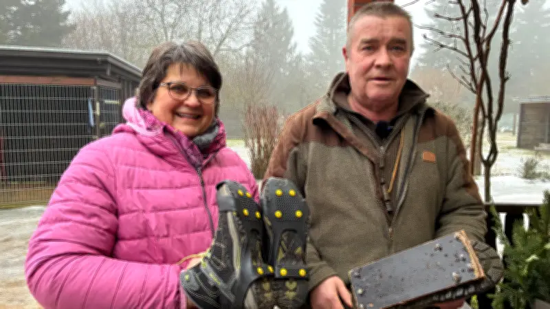 Ex-Busfahrer aus Boitzenburg erfindet geniale Anti-Rutsch-Spikes gegen Glatteis