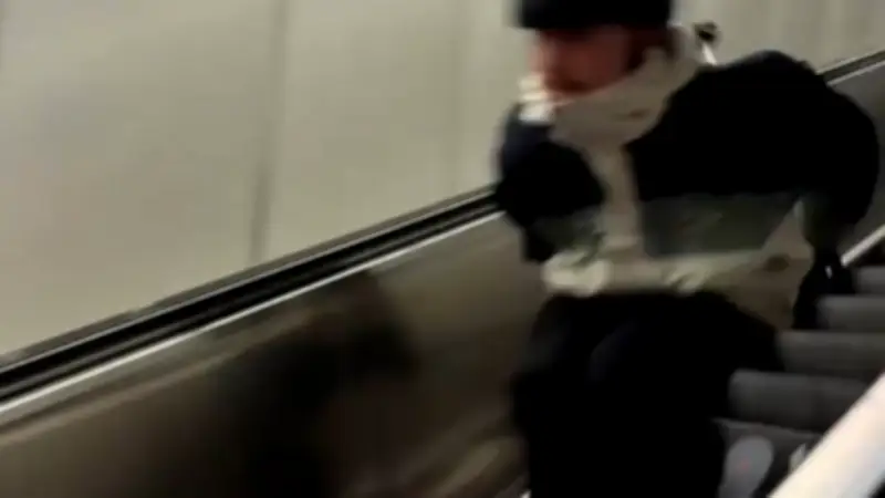 Extremsportler David Meier meistert U-Bahn-Rolltreppen als alpine Herausforderung