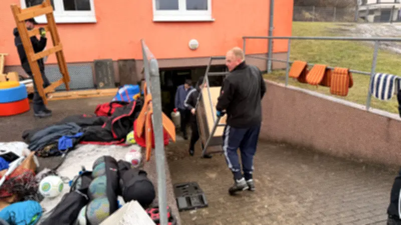FSV Altentreptow kämpft gegen Hochwasser: Vereinsheim nach Überflutung verwüstet