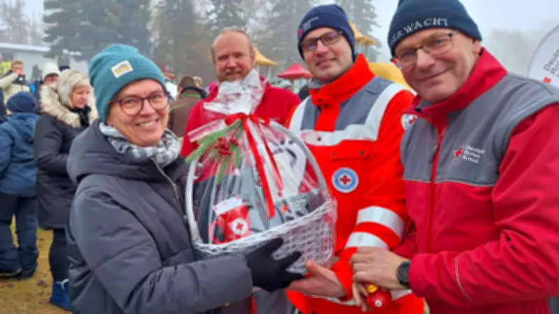Glückszahl Drei: Naumburgerin wird beim Eisbaden in Obhausen zur tausendsten Teilnehmerin gekürt