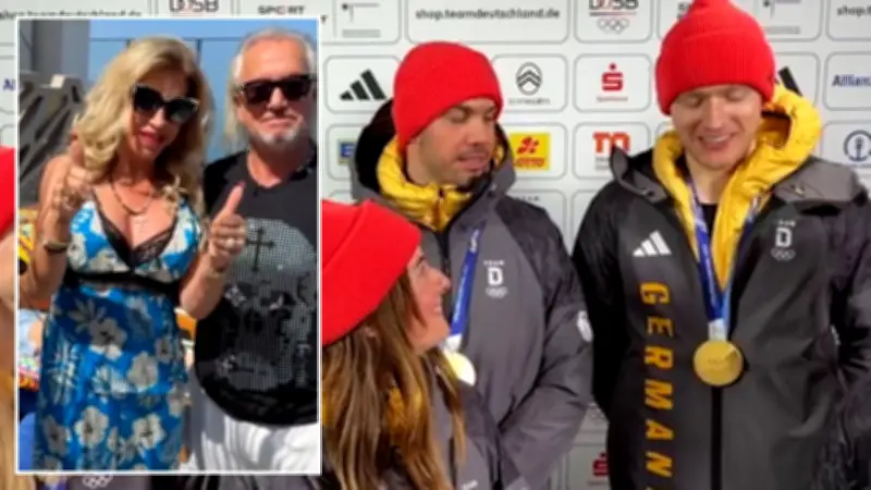 Gold-Rodler Max Langenhan gesteht im Video: Bundeskanzler für Carmen Geiss weggedrückt