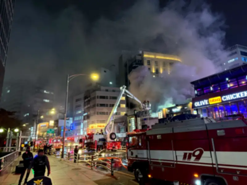 Großbrand in Seoul: Restaurant in Nähe von Myeong-dong in Flammen
