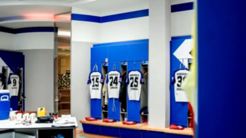 Kuriose Countdown-Uhr im HSV-Kabinenraum: Alle warten auf das Ablaufen