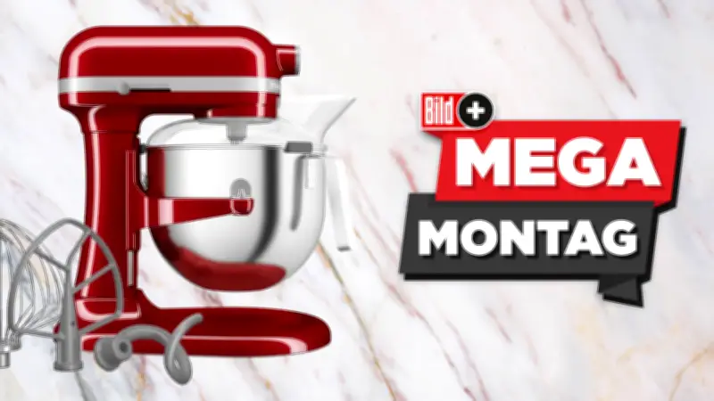 MEGA MONTAG bei BILDplus: KitchenAid Küchenmaschine in Empire Rot gewinnen!