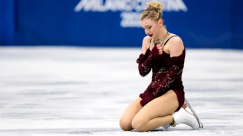 Olympia-Drama: Eiskunstlauf-Star Amber Glenn weint nach verpatztem Sprung