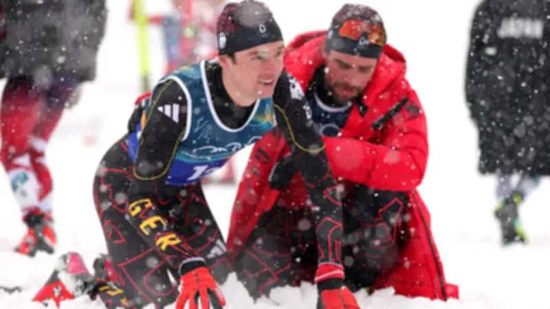 Olympia-Drama für deutsche Kombinierer: Geigers Sturz zerstört Medaillentraum