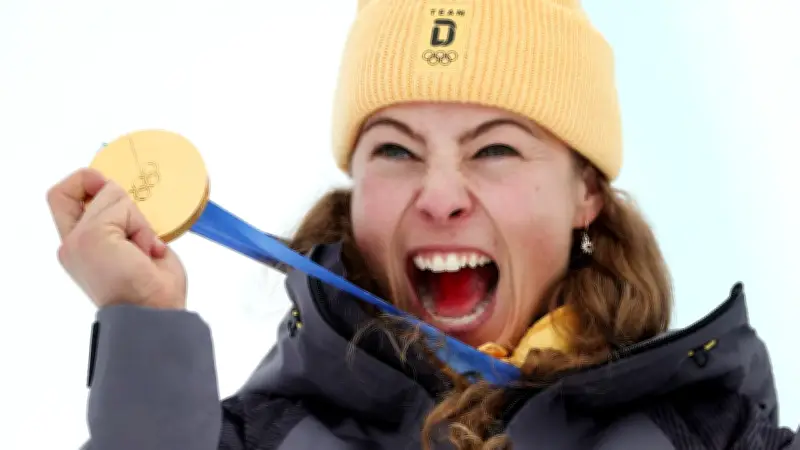 Olympia-Gold mit roter Zunge: Daniela Maiers ungewöhnlicher Sieg im Skicross