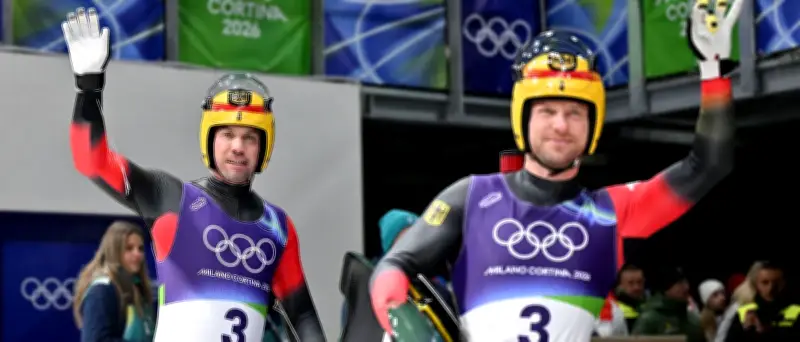 Olympisches Rodeln: Deutsche Doppelsitzer kämpfen um Medaillen in Cortina