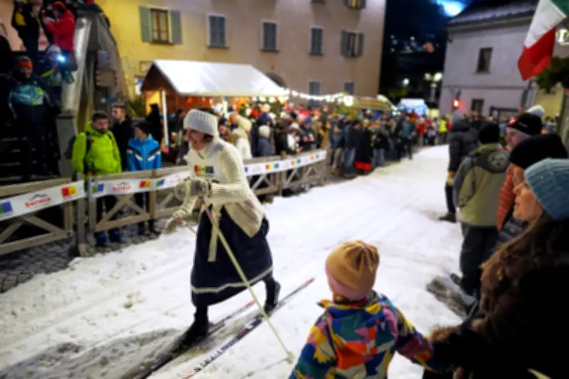 Palio delle Contrade in Bormio: Traditioneller Langlauf-Wettkampf während Olympia