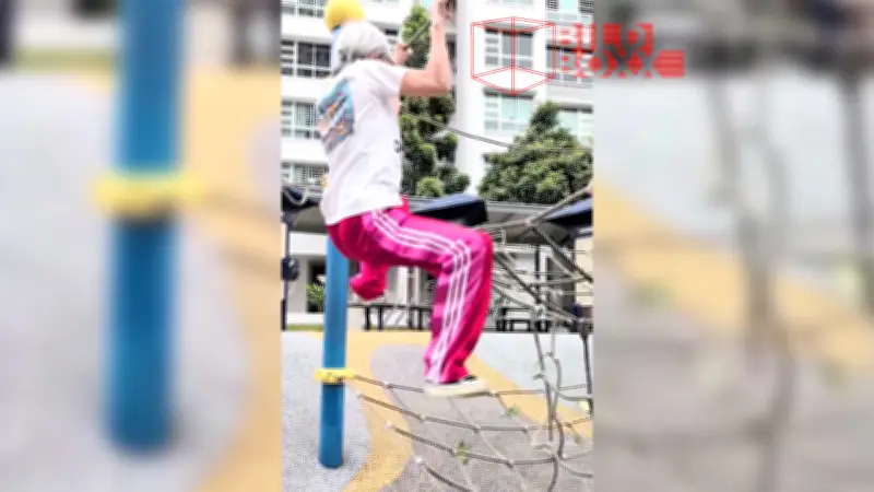 Parkour mit 62: Wie ein Senior mit beeindruckender Fitness Spielplätze erobert