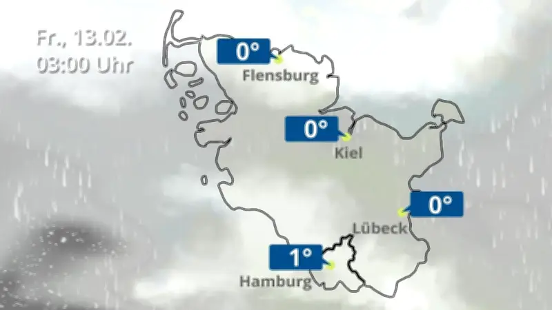 Regen- und Wolkenfilm für Norddeutschland: Wetterprognose für Hamburg und Schleswig-Holstein