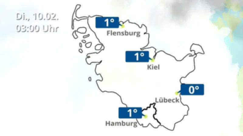 Regen und Wolkenfilm für Nordsee und Ostseeküste: Wettervorhersage für Hamburg und Schleswig-Holstein