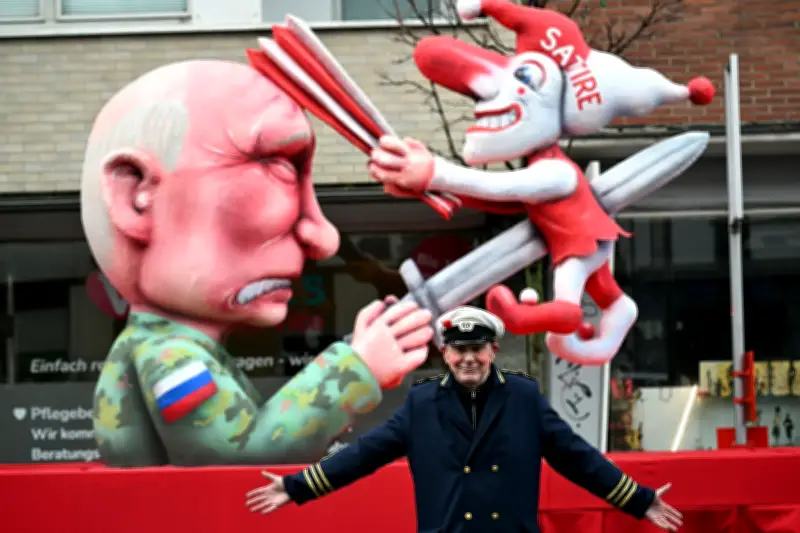 Rosenmontagszüge: Putin-Satire trotz russischer Anklage - Narren zeigen Solidarität