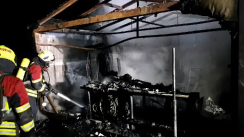 Schuppenbrand in Witzin: Wohnmobil in letzter Sekunde vor Flammen gerettet