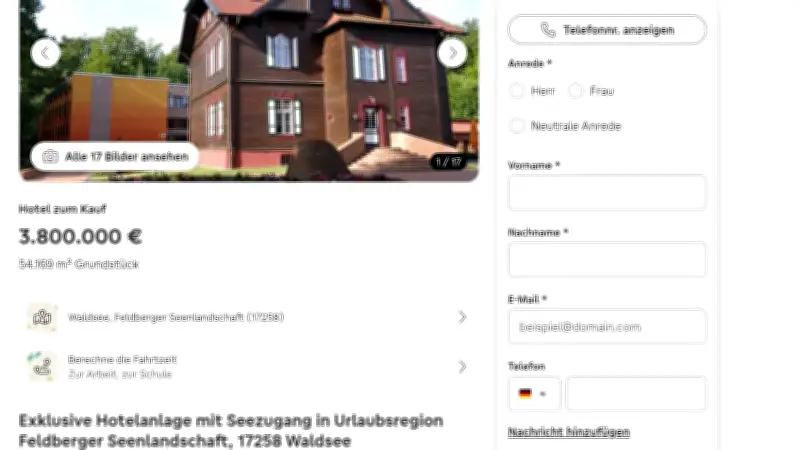 Seltene Luxusimmobilie: Jagdschloss mit Badestrand und Weinkeller für 3,8 Millionen Euro