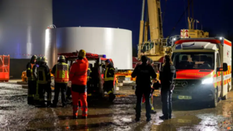 Tödlicher Absturz auf Windrad-Baustelle in Birstein: Zwei Arbeiter sterben im Turm