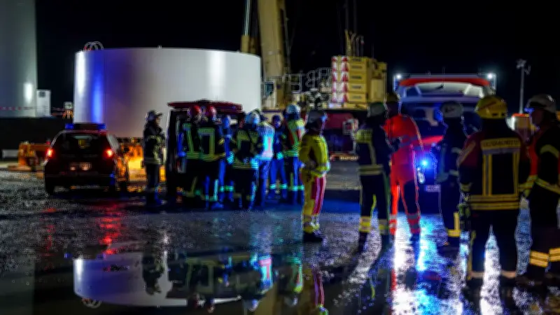 Tödlicher Sturz in Hessen: Zwei Arbeiter sterben bei Windrad-Montage