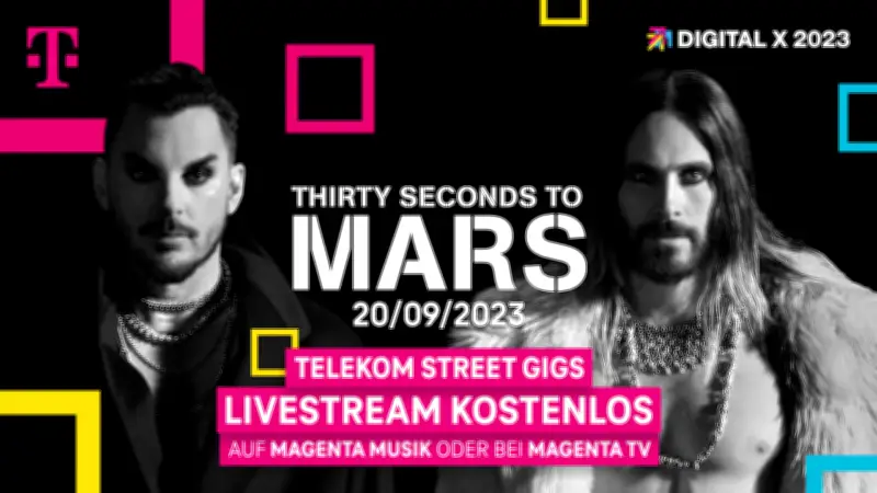 Telekom Street Gig in Köln: Kostenlose Tickets für Thirty Seconds to Mars bei BILDplus
