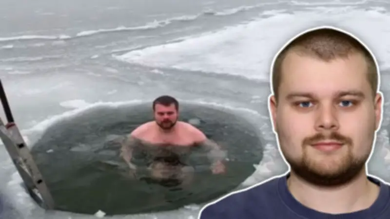 Trotz Mutters Verbot: Eisbaden im Greifswalder Bodden als Mutprobe