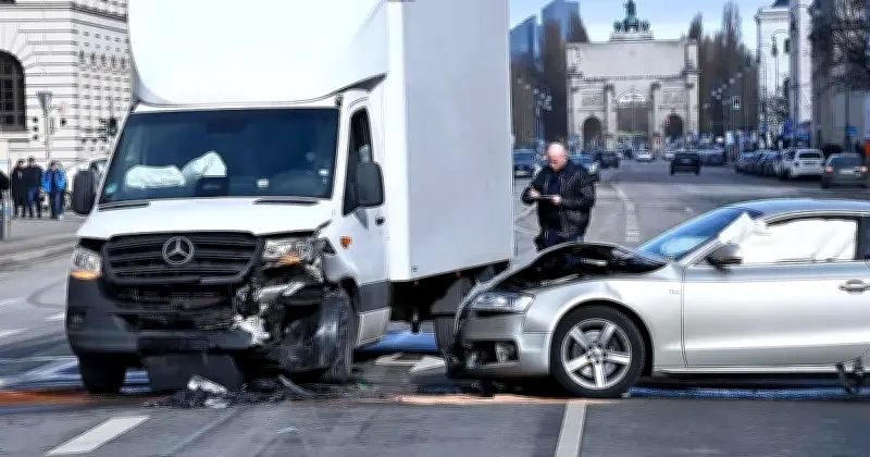 Unfall auf der Ludwigstraße: Audi-Fahrer verursacht Kollision mit Mercedes-Transporter