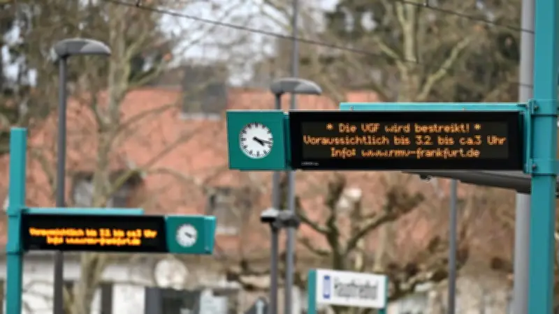 Verdi-Warnstreiks legen Nahverkehr in drei hessischen Städten lahm