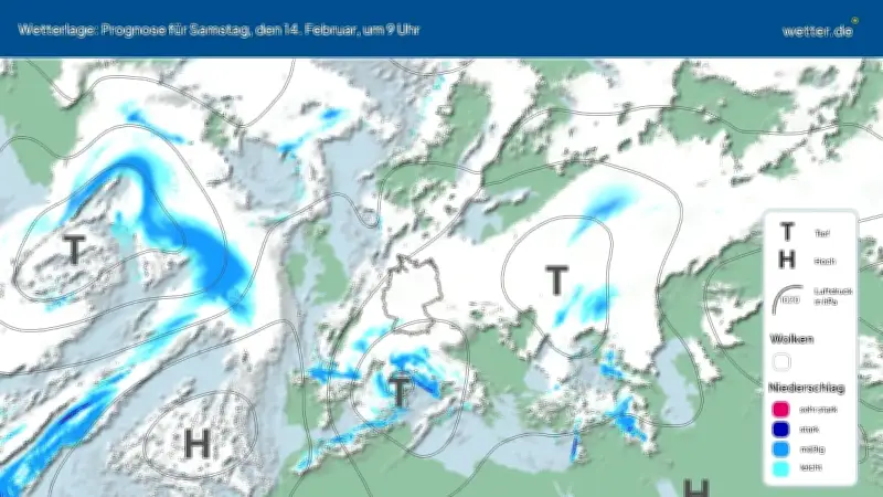 Wetterprognose für Europa: Hochs und Tiefs bestimmen die nächsten 5 Tage