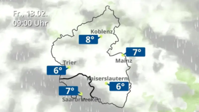 Wetterprognose für Rheinland-Pfalz und Saarland: Regen und Wolken dominieren