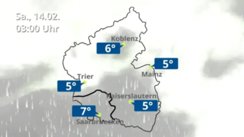 Wetterprognose für Rheinland-Pfalz und Saarland: Regen und Wolken für Mainz, Koblenz und Trier