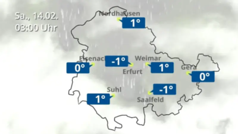 Wetterprognose für Thüringen: Regen und Wolken für Erfurt, Gera und Eisenach erwartet