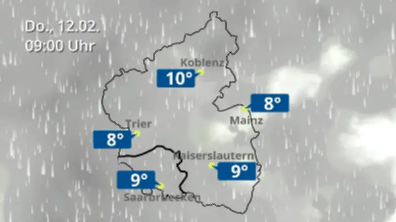 Wettervorhersage für Rheinland-Pfalz und Saarland: Regen und Wolken dominieren