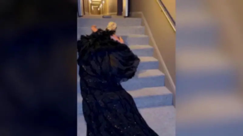 Wiener Opernball: Evelyn Burdecki stürzt spektakulär durch Kleid-Panne mit Mega-Schleppe