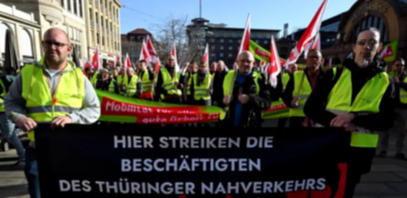 Zweitägiger Warnstreik legt Nahverkehr in Teilen Thüringens lahm