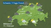7-Tage-Wettertrend für die Schweiz: Prognosen für Bern, Basel, Genf und Zürich