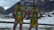 Australische Brüder werden mit bunten Outfits zu Wintersport-Stars in den Alpen