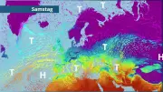 Fünf-Tage-Wettervorhersage für Europa: Strömungsfilm zeigt Großwetterlage