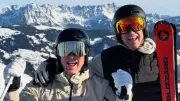 Lachanfall beim Skifahren: Bastian Schweinsteiger filmt Bruder Tobias' Sturz
