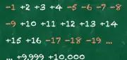 Mathe-Rätsel der Woche: Die Summe von 10.000 Zahlen mit wechselnden Vorzeichen