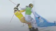 Skicross-Eklat bei Olympia: Deutscher Tim Hronek durch Ellbogen-Attacke um Medaille gebracht